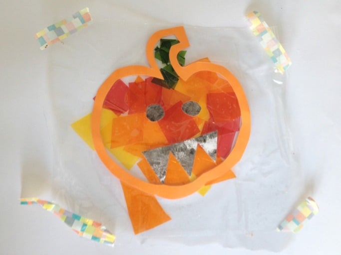 How to make a stained glass pumpkin
