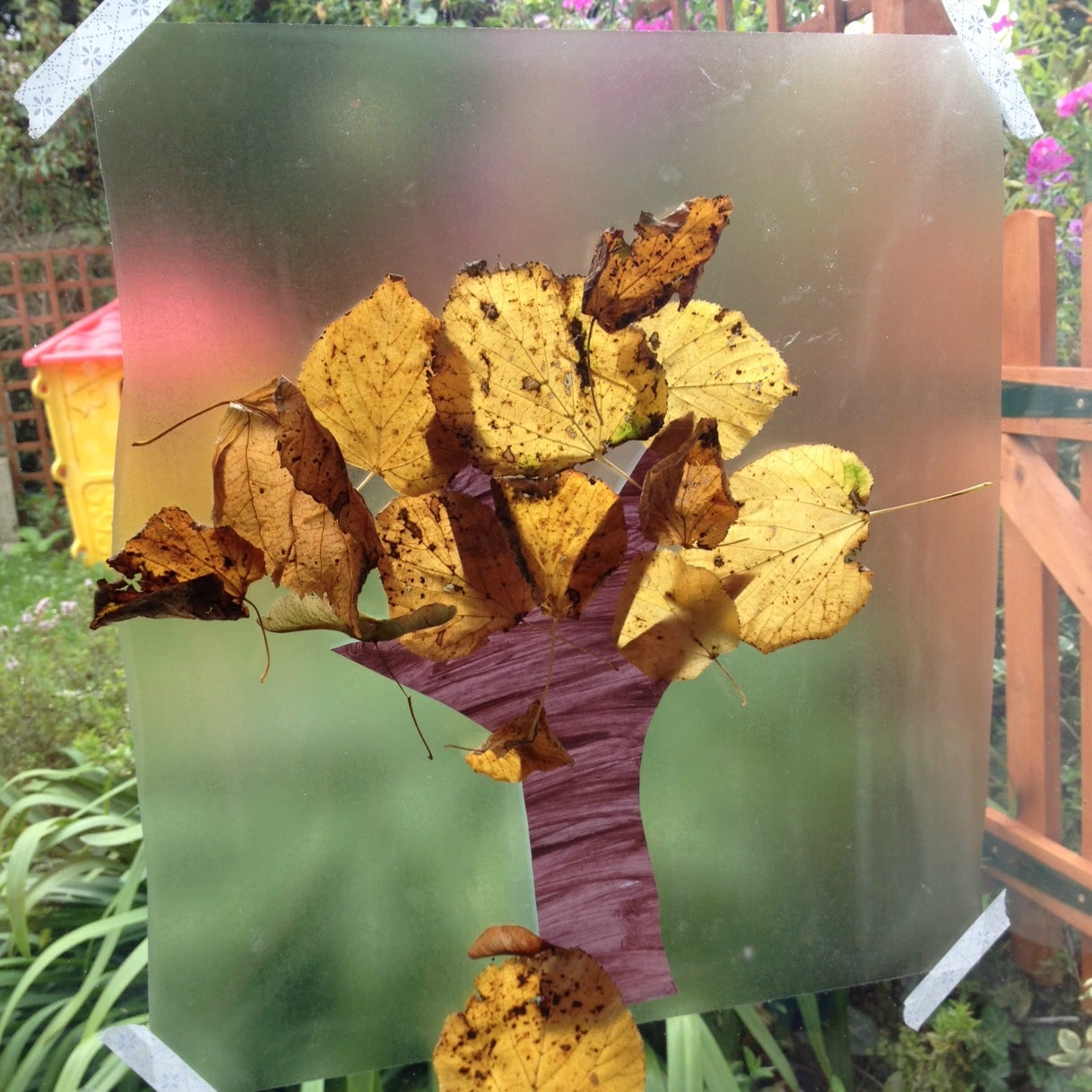 autumn leaf and tree craft