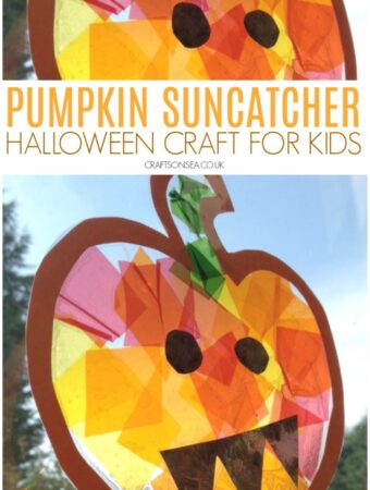 pumpkin suncatcher halloween an easy craft for kids