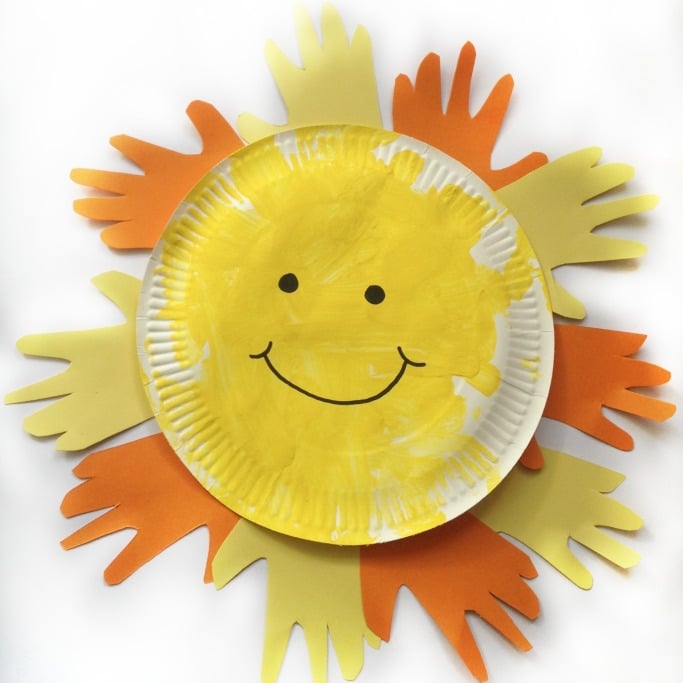 paper plate sun craft for kids