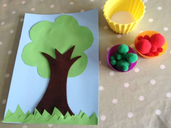 fall apple tree craft for toddlers
