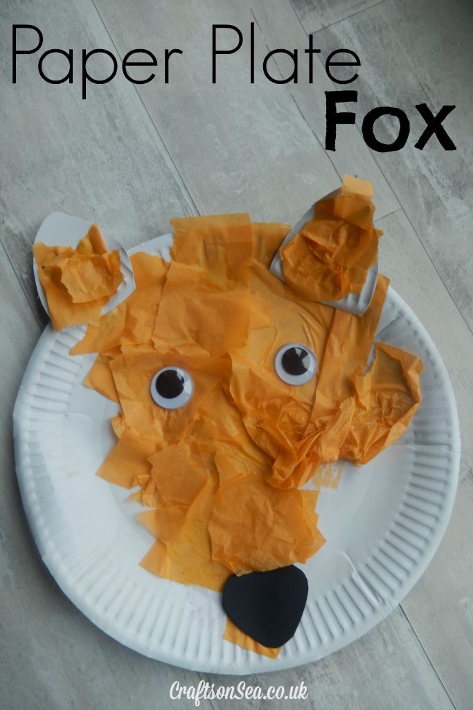 paper plate fox