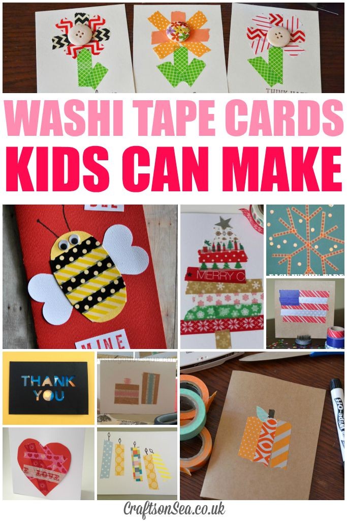 WASHI TAPE CARDS KIDS CAN MAKE