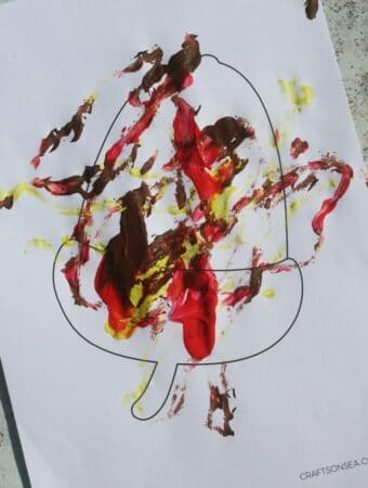 acorn painting activity for kids preschool process art