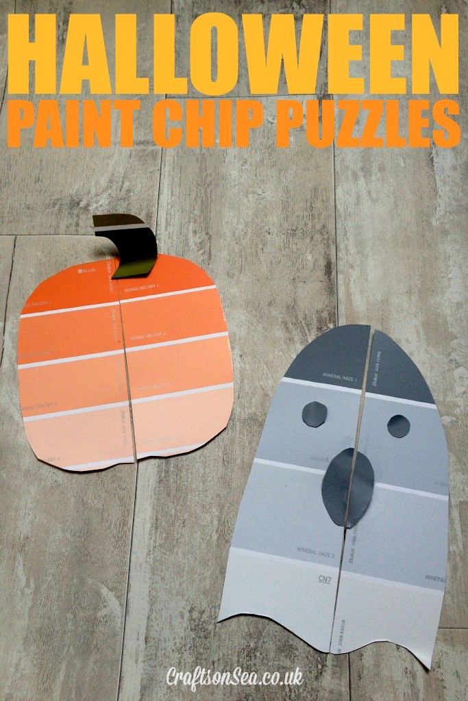 halloween paint chip puzzles