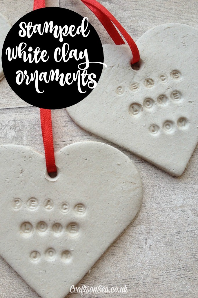 white clay ornaments