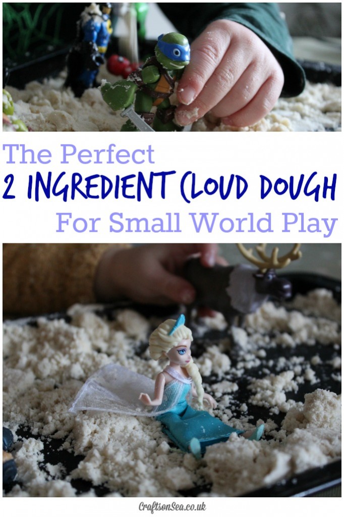 two ingredient cloud dough for small world play