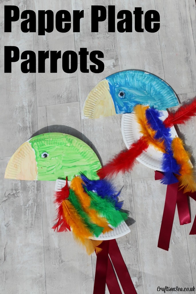 paper plate parrots