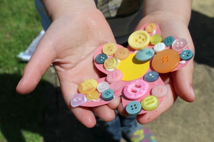 button flowers craft for kids