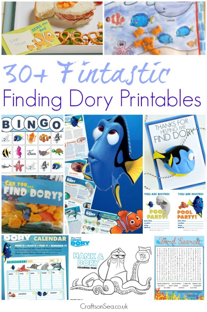 finding dory printables