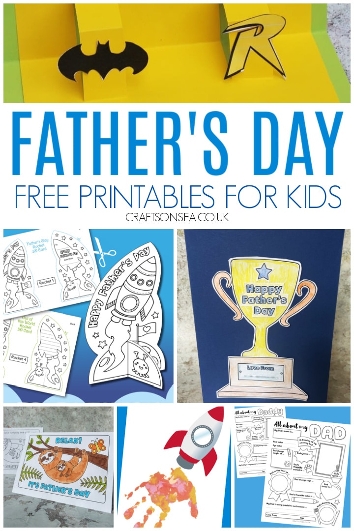 free fathers day printable cards for kids to make
