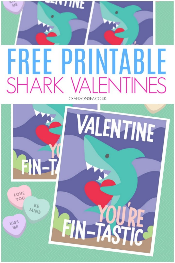 Free Shark Valentines Day Printable Crafts On Sea