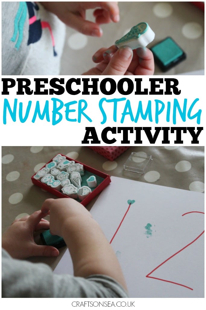 preschooler number stamping activity eyfs
