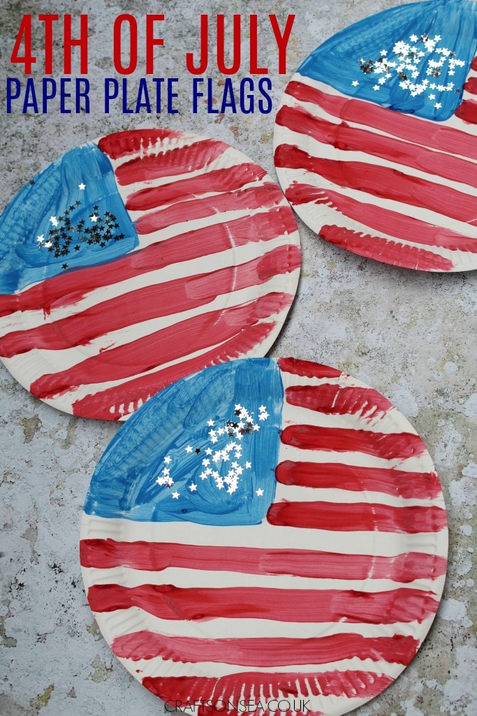 4th of july easy crafts for kids paper plate flag