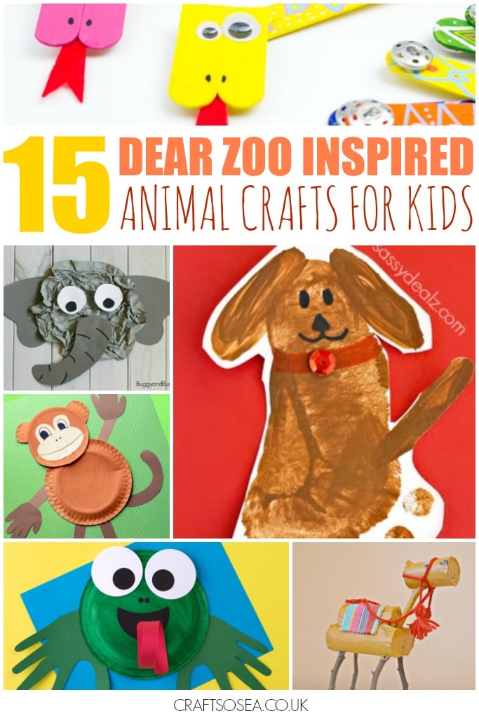 dear zoo inspired animal crafts for kids