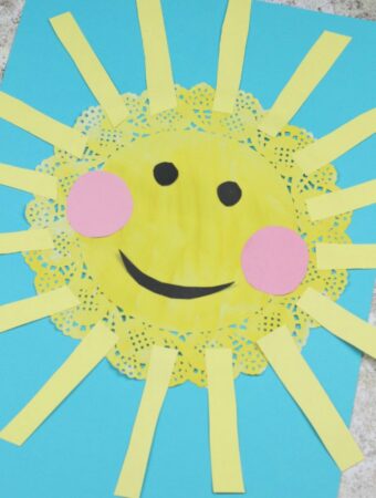 sun craft for kids doily