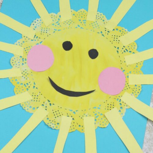Cute Doily Sun Craft for Kids - Crafts on Sea