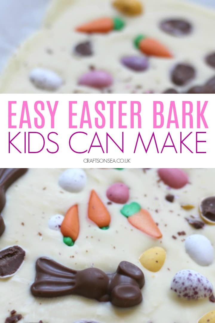 easter chocolate bark kids can make