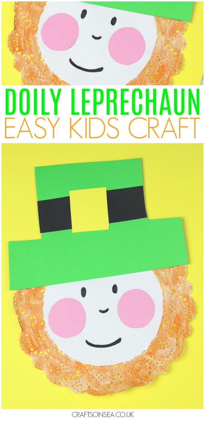 leprechaun craft for kids doily