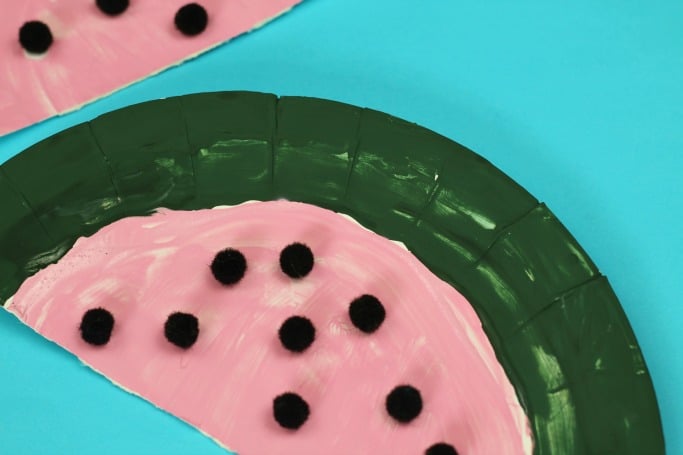 paper plate watermelon craft fine motor