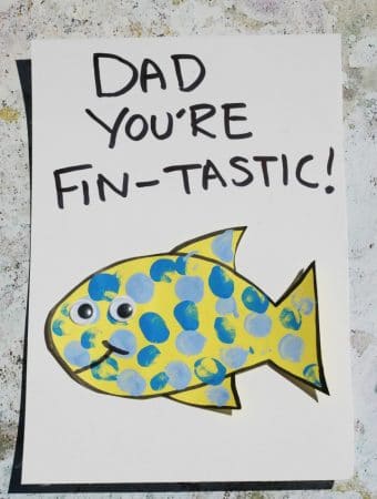 easy fathers day card kids can make preschool toddler