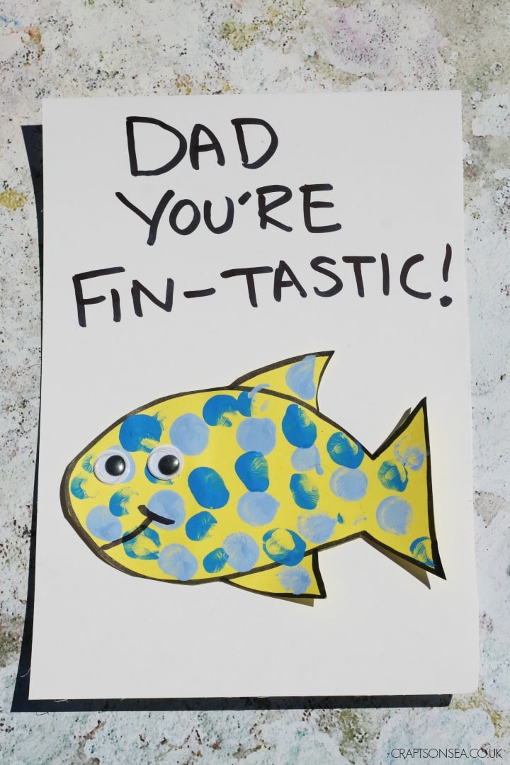 finger print fathers day card