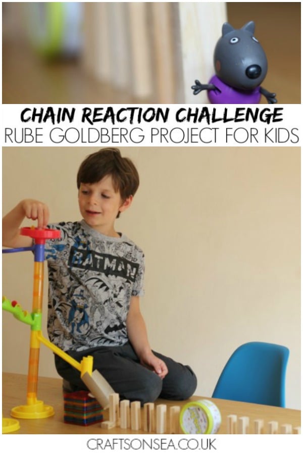 rube goldberg project for kids chain reaction challenge