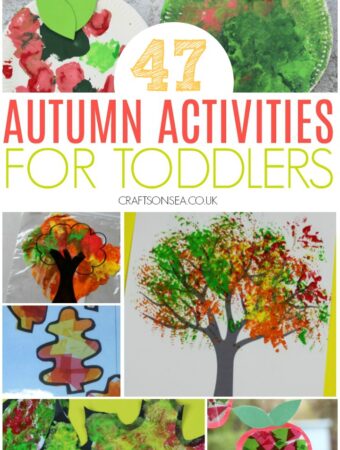 collage image of autumn activities for toddlers with fine motor ideas art ideas trees and apples