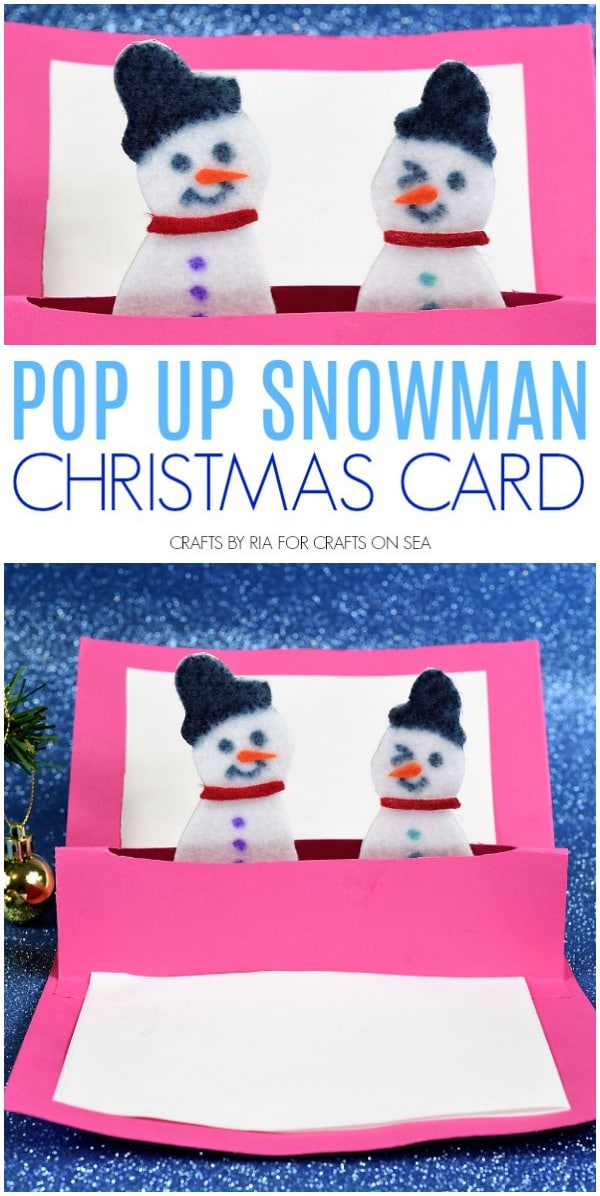 christmas card handmade kids snowman #christmascrafts #christmascards