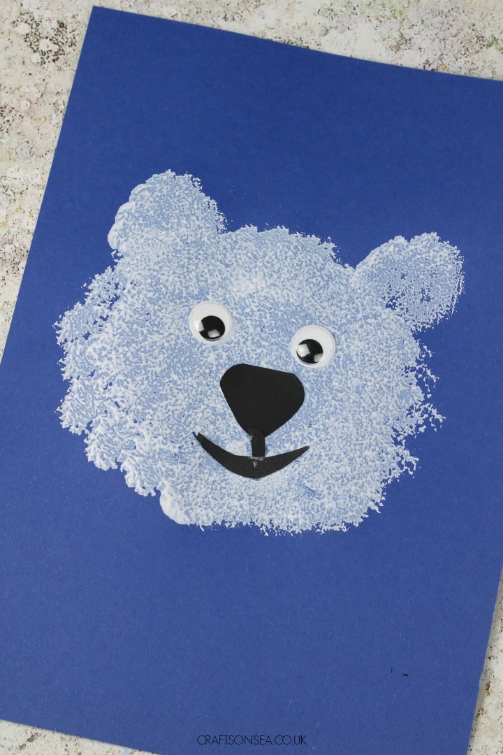 polar bear craft for toddlers to make 