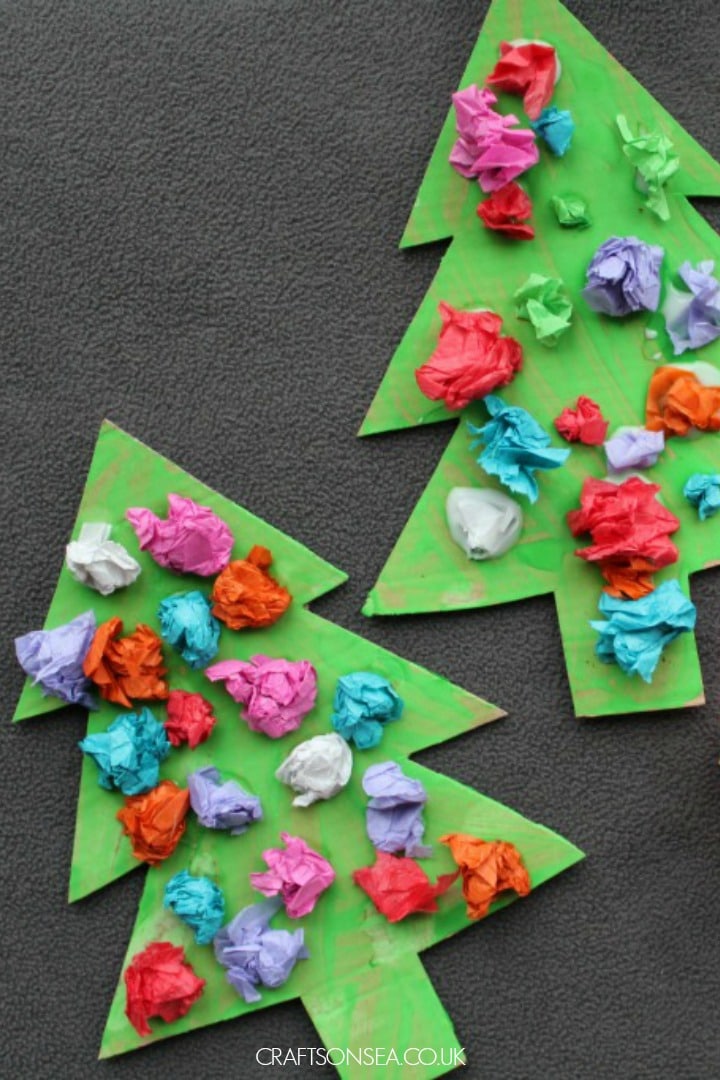 tissue paper christmas tree