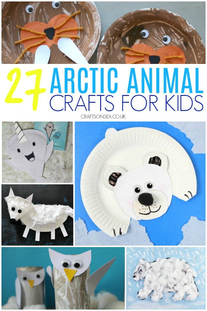 arctic animal crafts for kids polar bear crafts, narwhals, walrus crafts suitable for toddlers and preschoolers