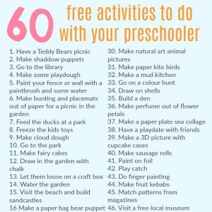 free activities for preschoolers 300