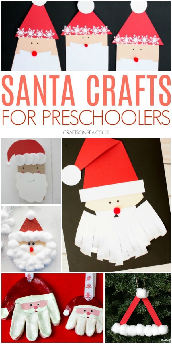 santa crafts preschool #christmascrafts #santacrafts