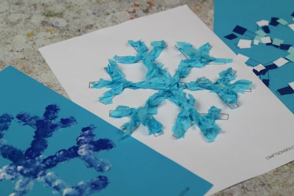 easy snowflake crafts for kids preschool