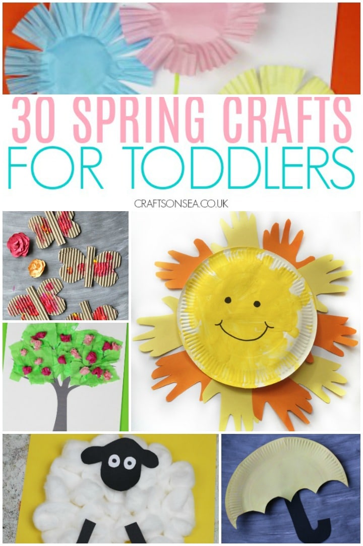spring crafts for toddlers flowers butterflies