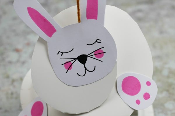 paper plate rabbit craft scissor skills
