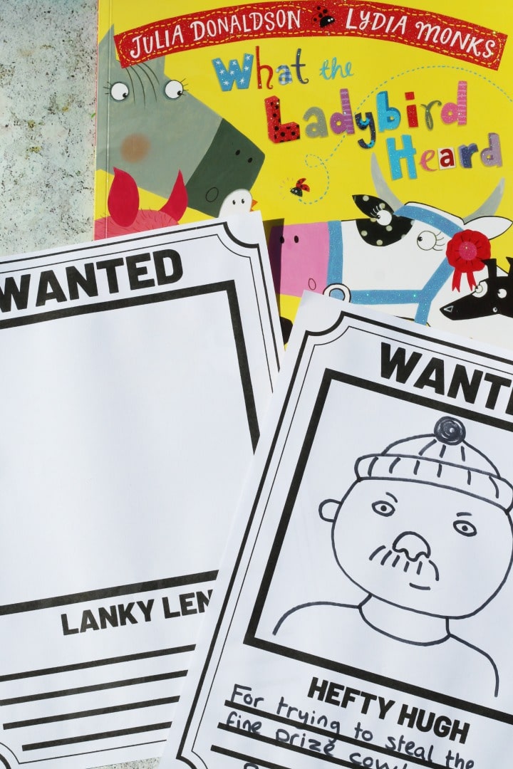 what the ladybird heard wanted poster activities