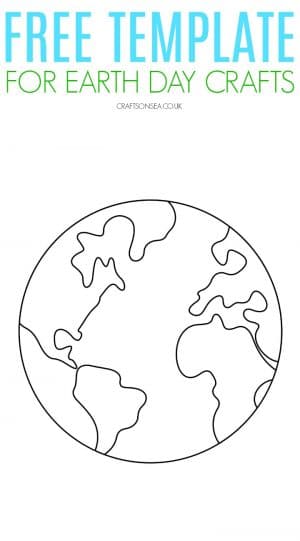 Earth Template {FREE Printable PDF} - Crafts on Sea