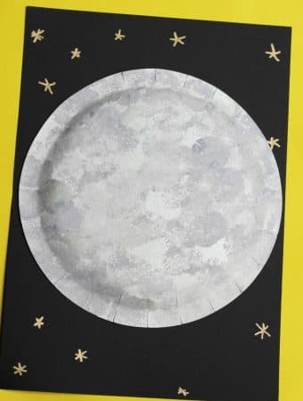 moon craft ideas pom pom painting