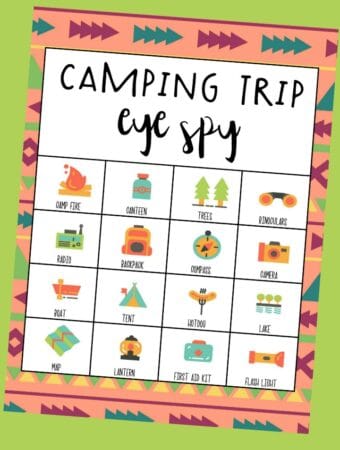 free camping i-spy printable