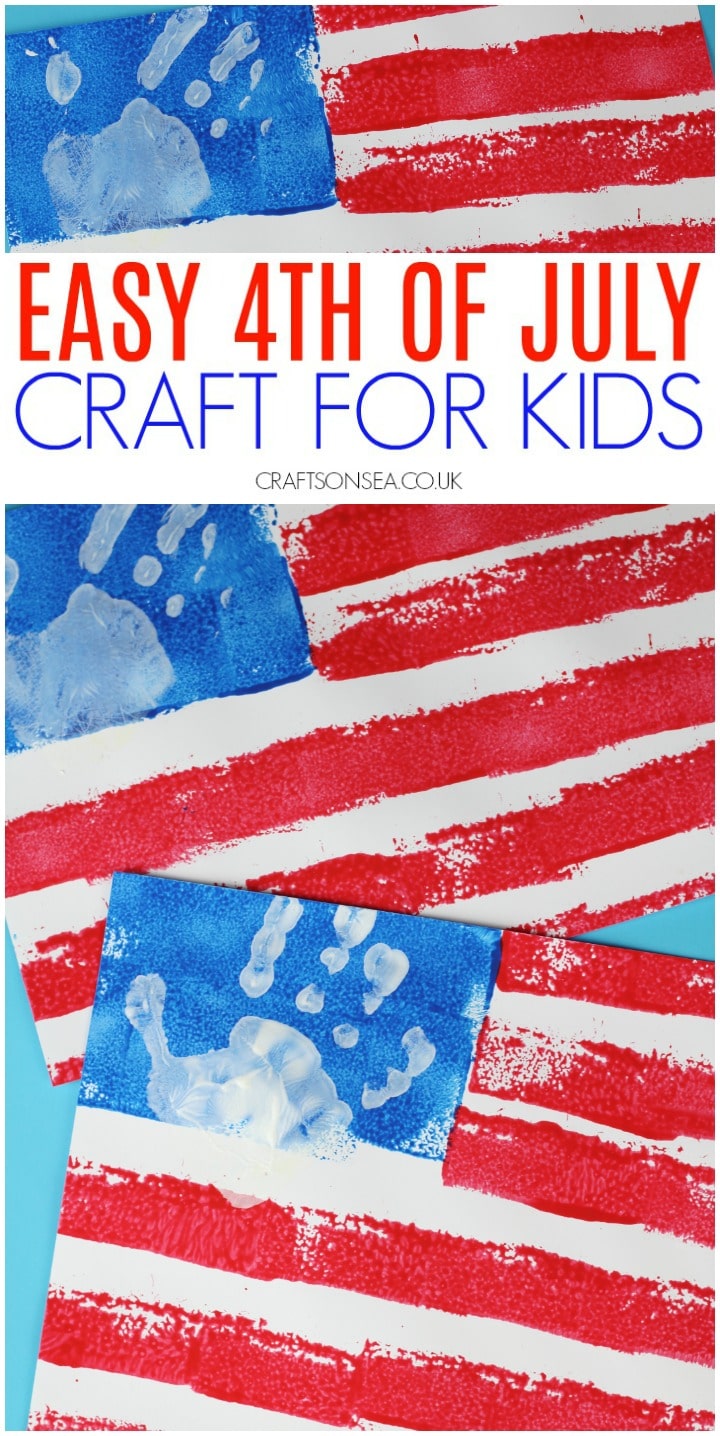 easy 4th of july craft for kids toddler preschool american flag