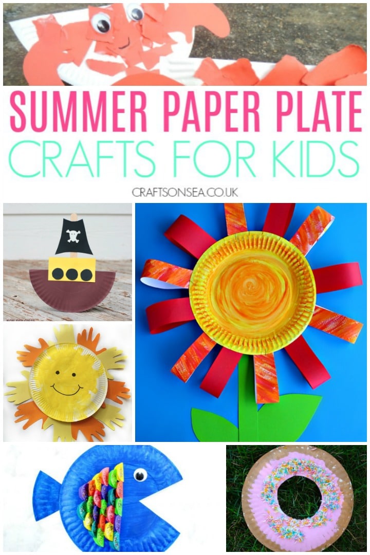 paper plate crafts for kids sun flower fish donut