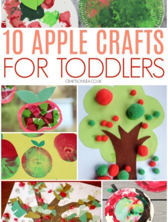 apple crafts for toddlers to make easy