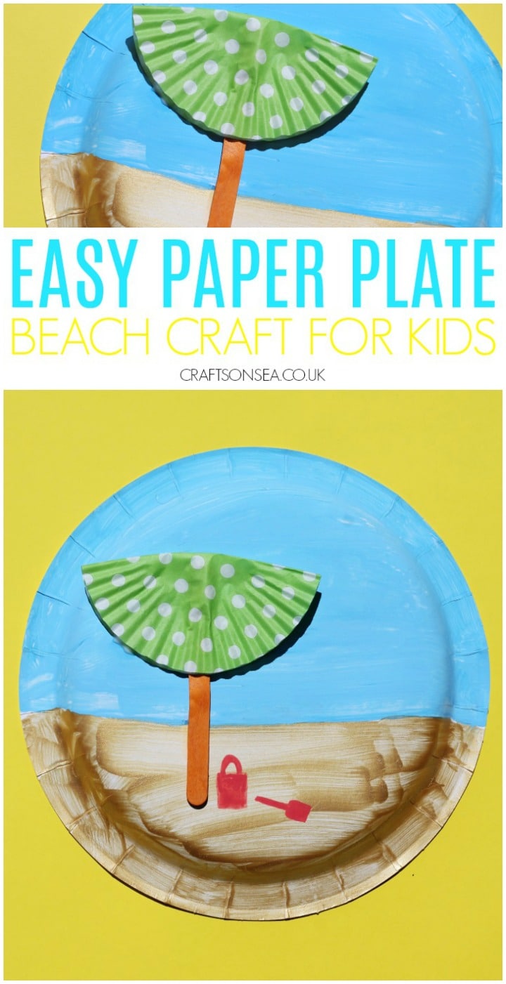 beach craft for kids easy paper plate