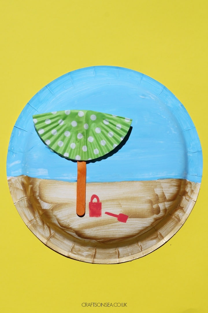 easy paper plate beach craft for kids