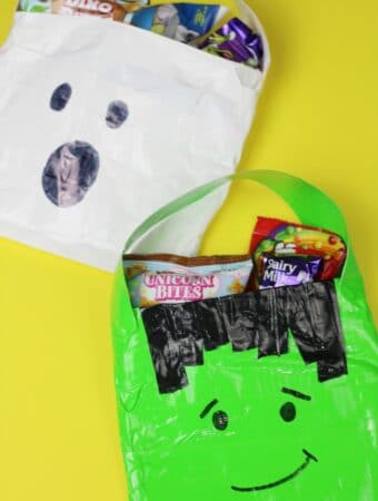 duck tape halloween craft for kids ghost and frankenstein