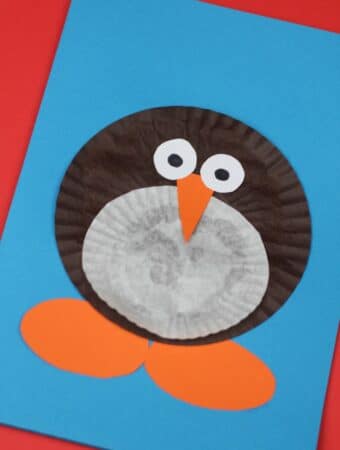 Christmas cards for kids easy penguin design