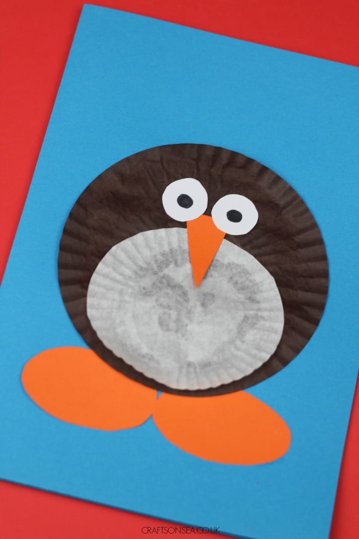 Christmas cards for kids easy penguin design