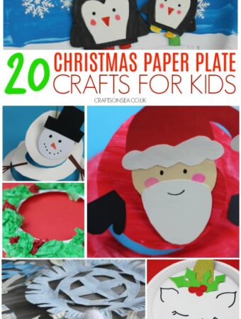 easy christmas paper plate crafts santta snowman wreath snowflakes